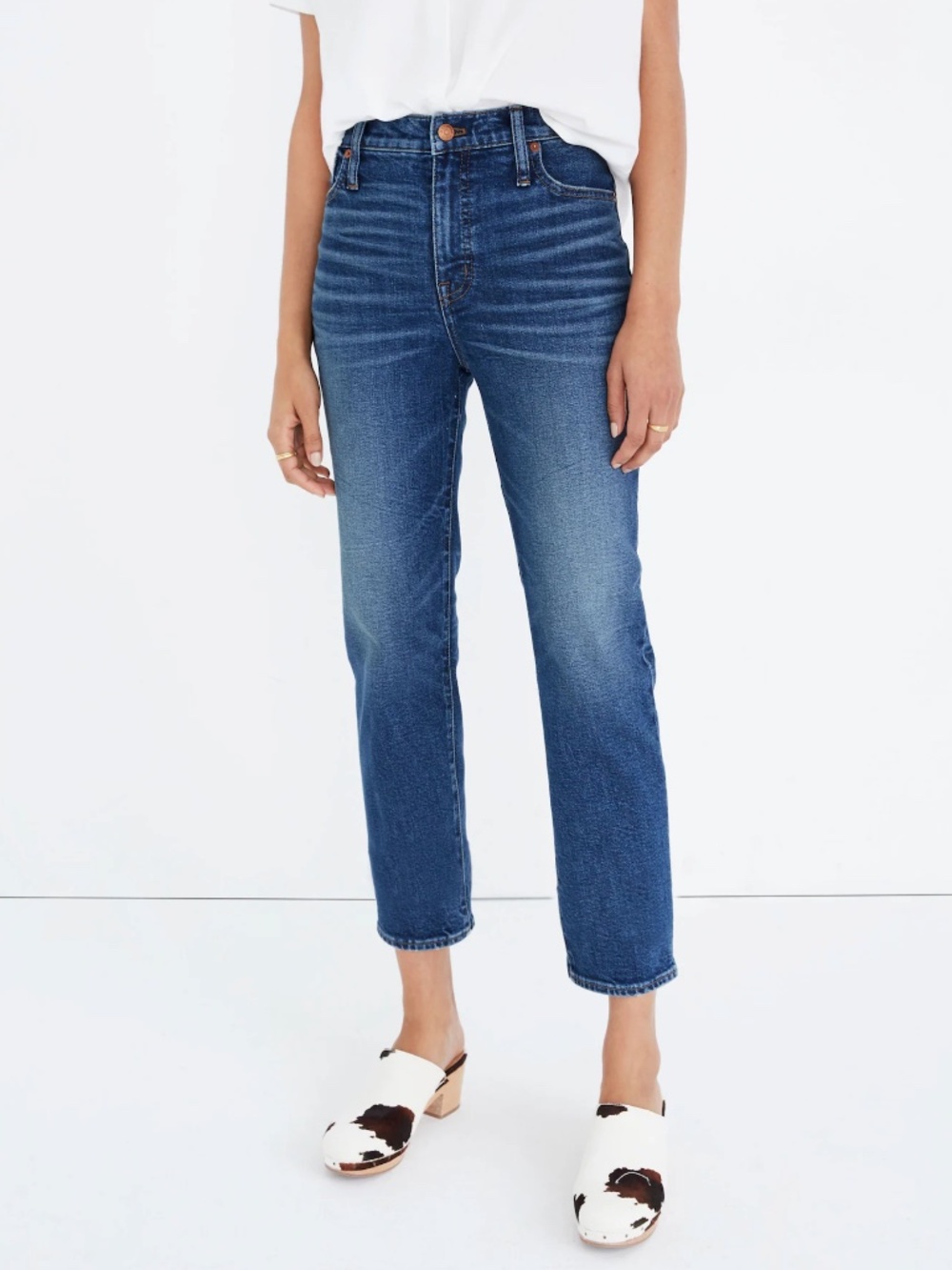 NWT! Madewell Mid-Rise Classic Straight Jeans, Carsondale Wash, Size 28